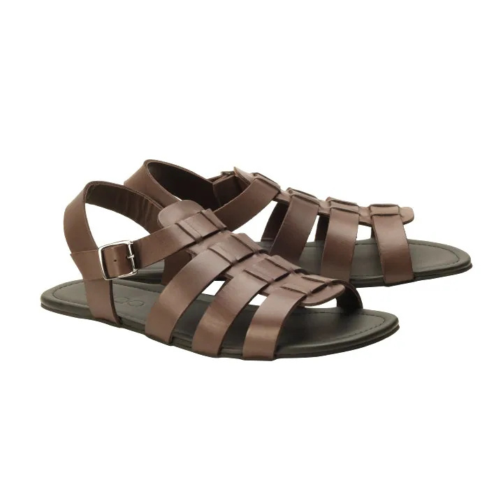 Мужские сандалии ZAQQ ELOQ Dark Brown (тёмно-коричневый цвет) — фото 1 из 10