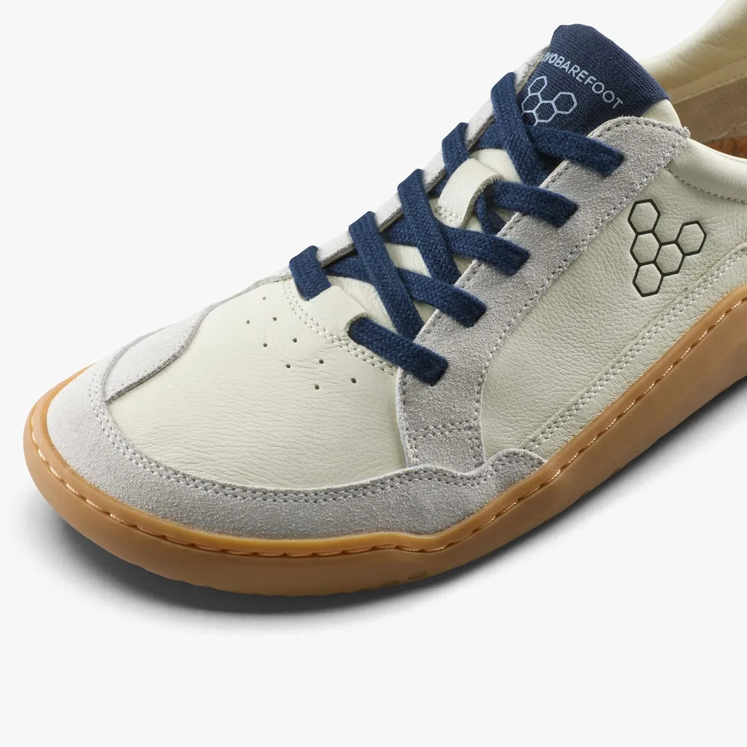 Кроссовки Vivobarefoot Gobi III Sneaker Leather — мужская модель, светло-бежевый с морским синим, фото 6