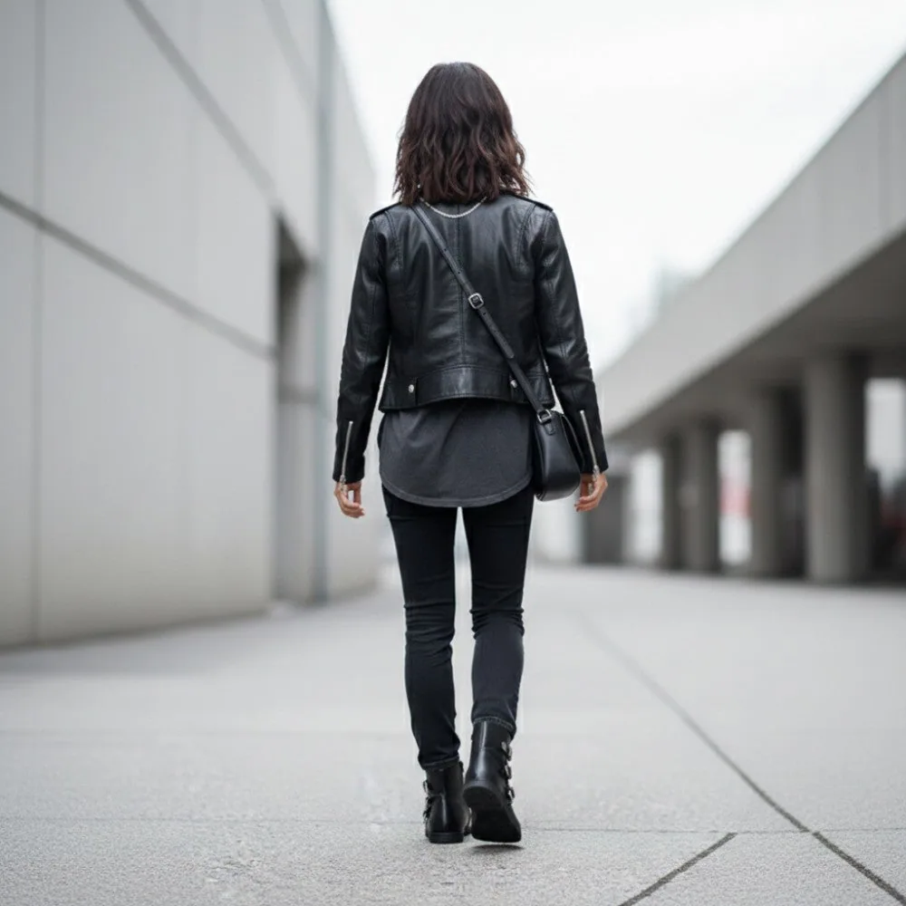 Женские ботинки ZAQQ QLANCE Black Silver Plain, фото 7