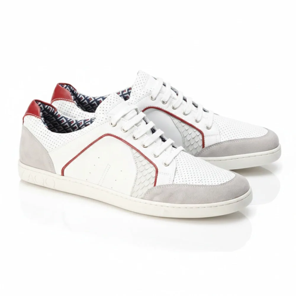 Мужские кроссовки ZAQQ QLERQ White (белый цвет) — фото 1 из 4