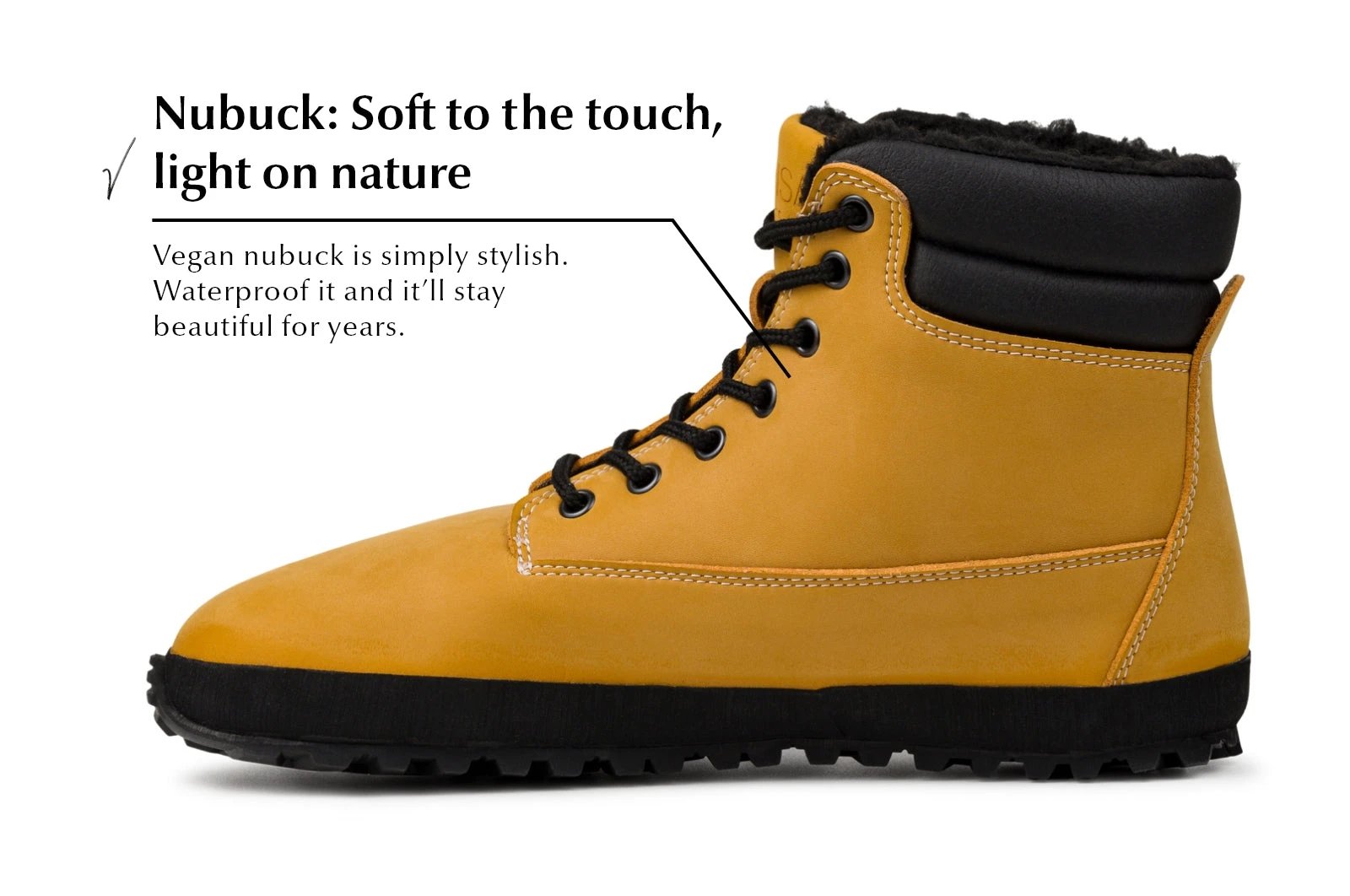 Ботинки Ahinsa Shuma Winter Barefoot — горчичный, фото 5