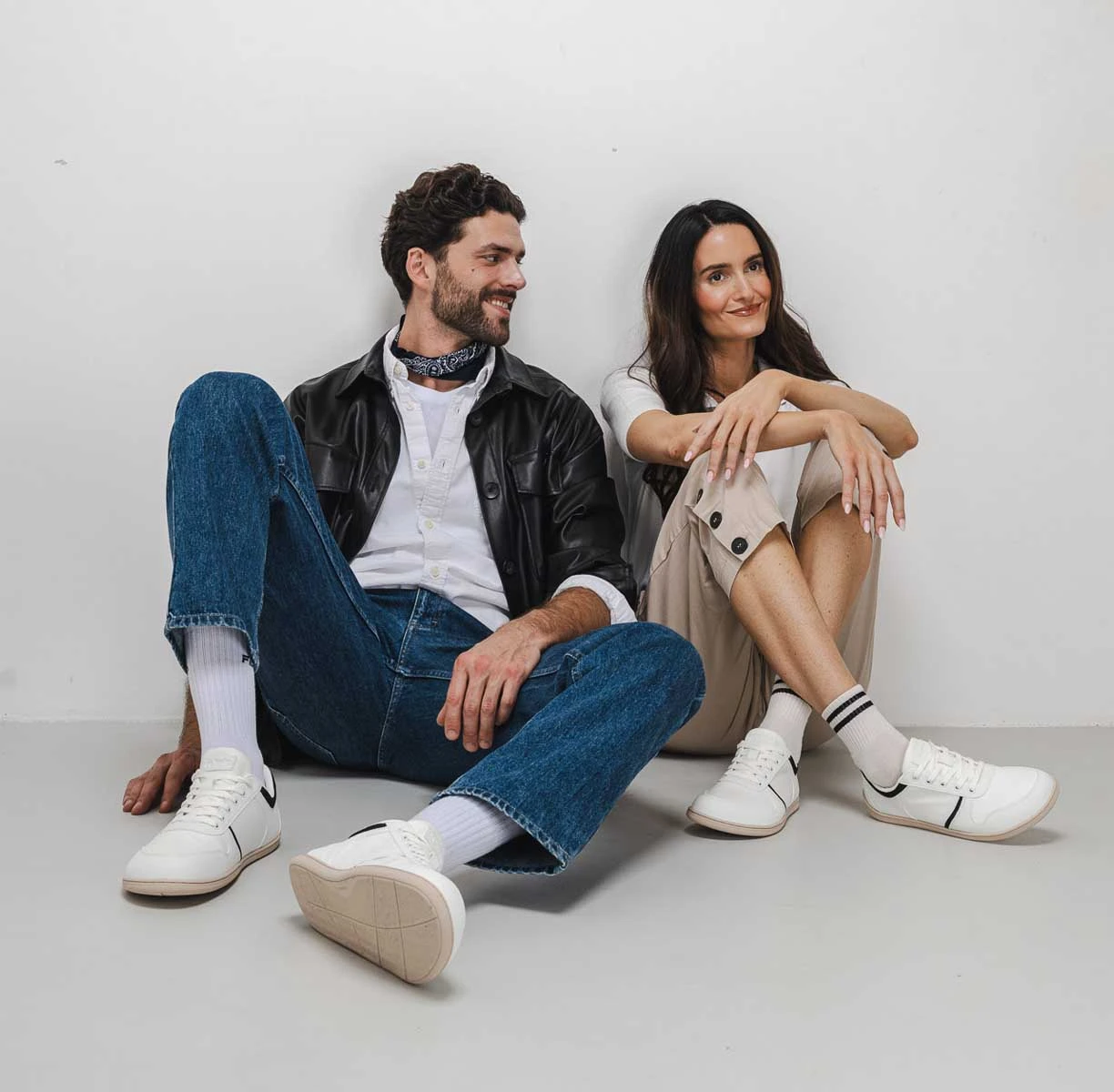 Босоногие кроссовки Be Lenka Echo - белый и чёрный без материалов животного происхождения, фото 12