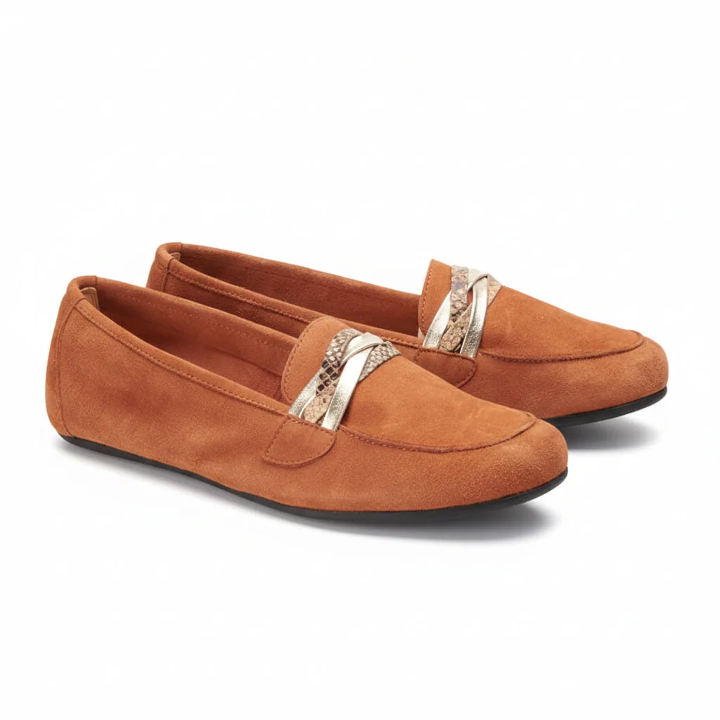 Женские мокасины ZAQQ QERP Cognac (коньячный цвет) — фото 1 из 14